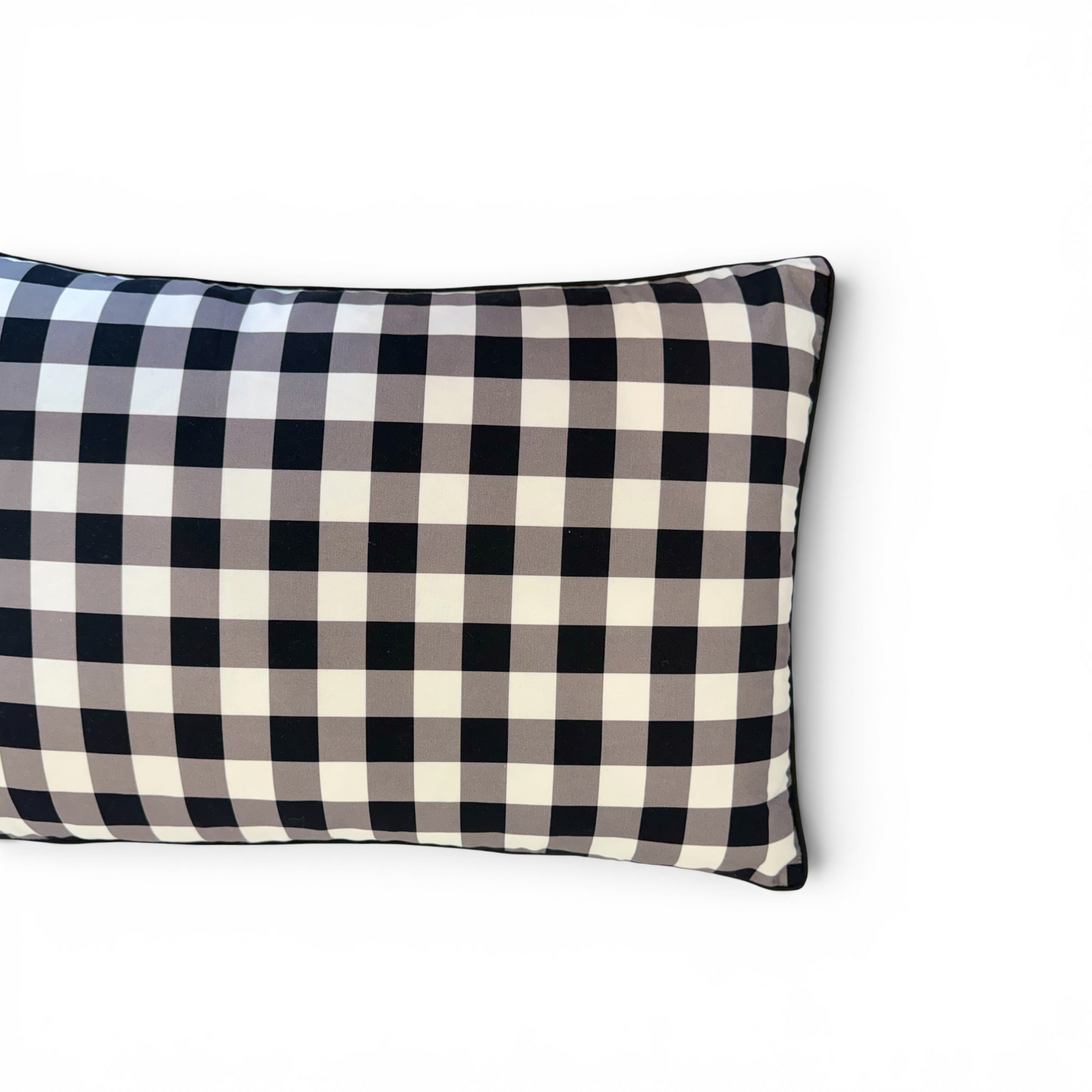 40 x 60cm Black & White Classic Check Cushion Cover