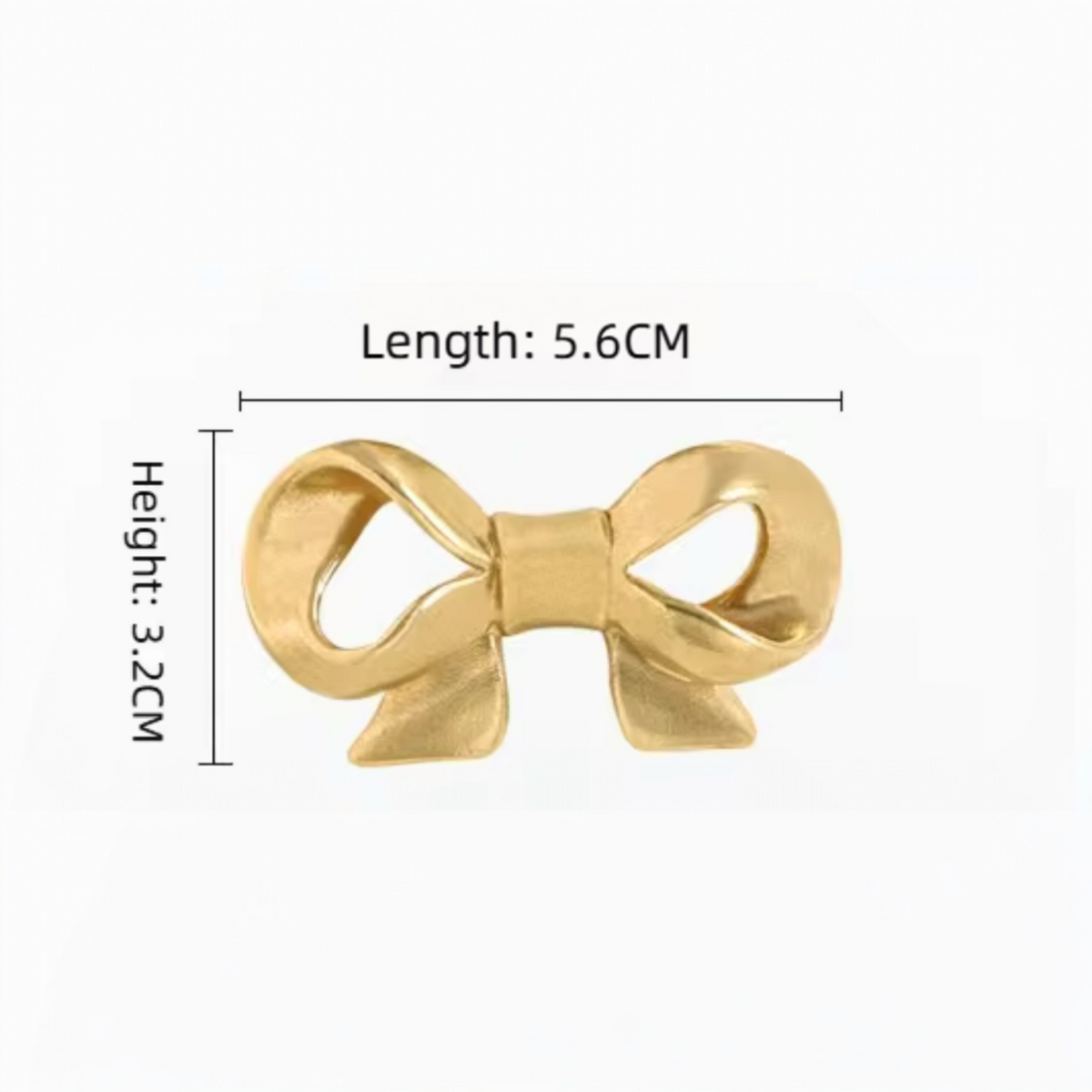 BRASS COLOURED BOW CABINET HANDLE (each)