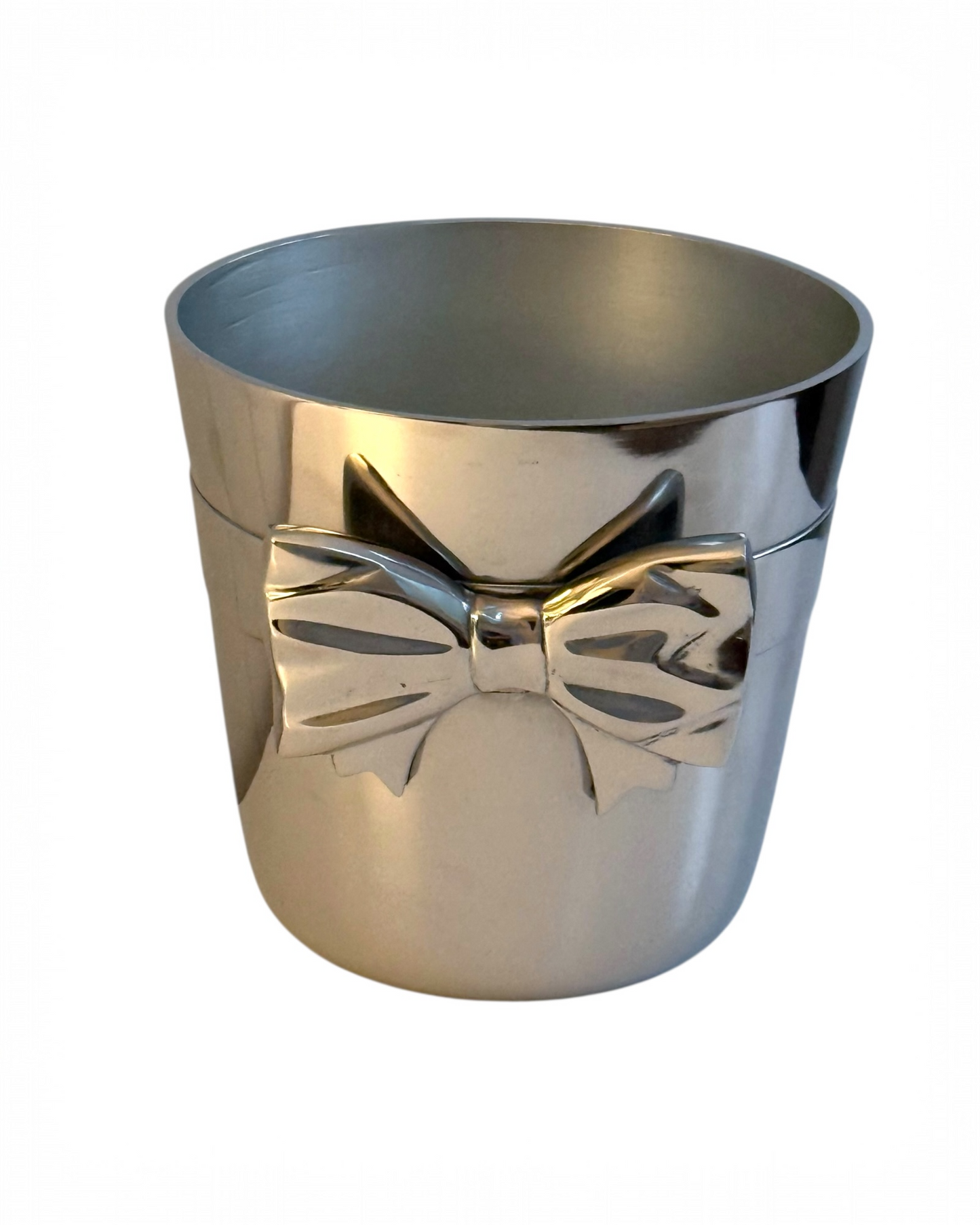 Silver Bow Ice Bucket | Polished Nickel | Maison Fleur Chloé