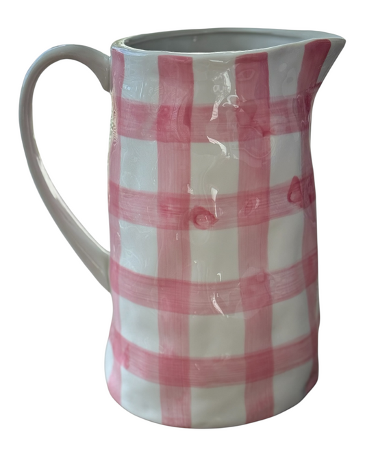 PINK GINGHAM JUG