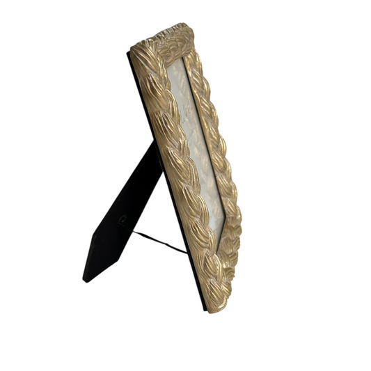 Madison Gold Wash Plait Resin Frame — 4×6”