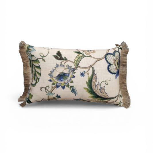 Willowmere Jacobean Fringed Cushion