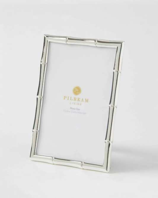 SILVER BAMBOO PHOTO FRAME 4"x 6"