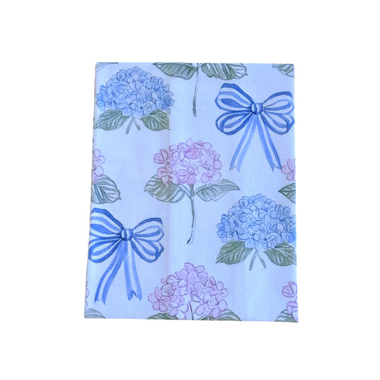 BLUE BOW & HYDRANGEA TEA TOWEL