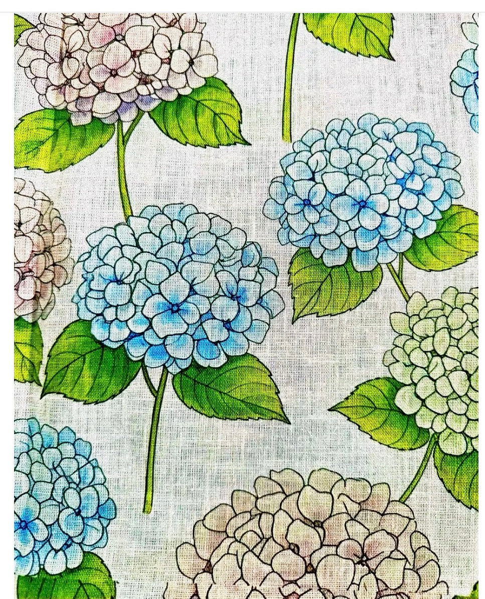 Hydrangea Blooms | Pure Organic Linen Tea Towel