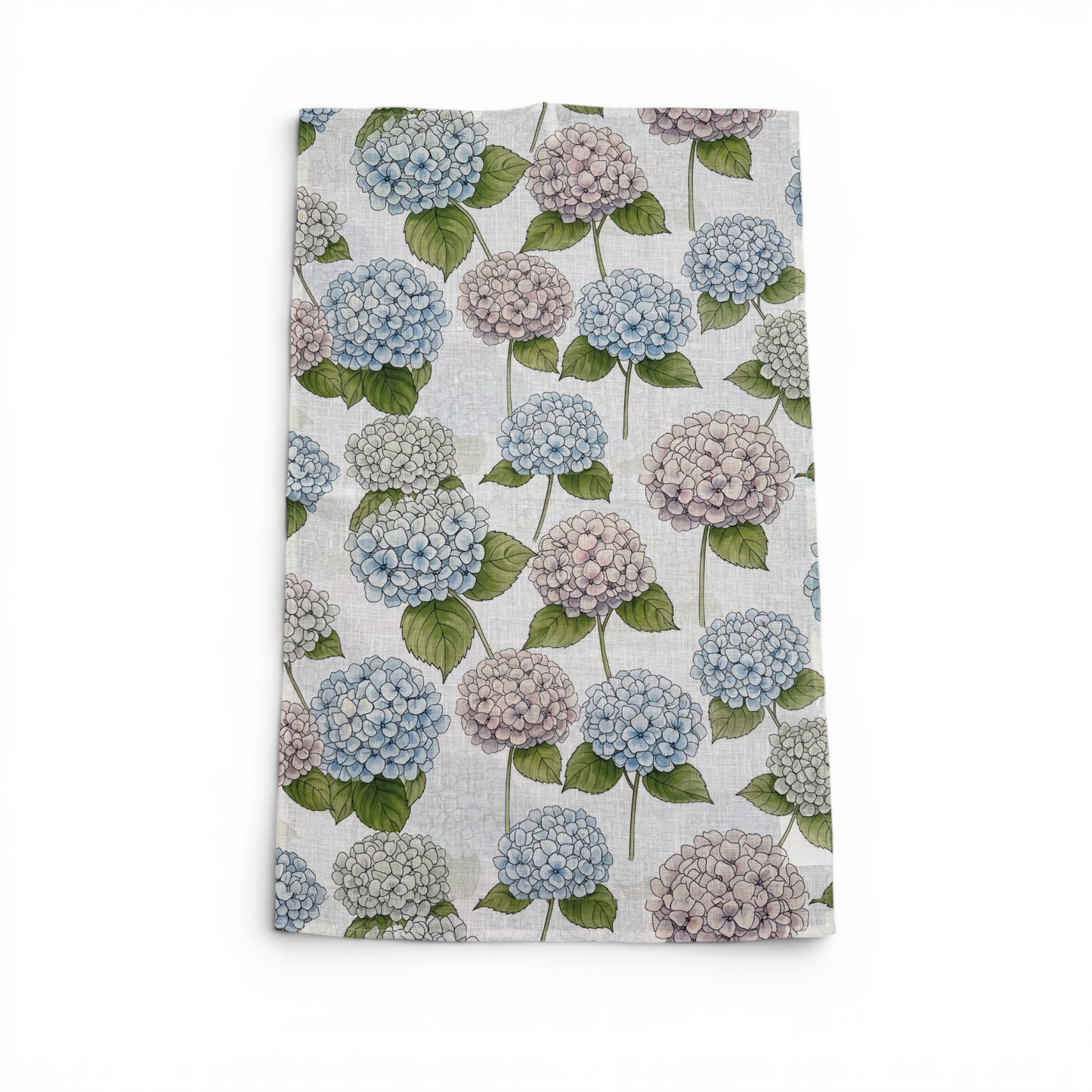 Hydrangea Blooms | Pure Organic Linen Tea Towel