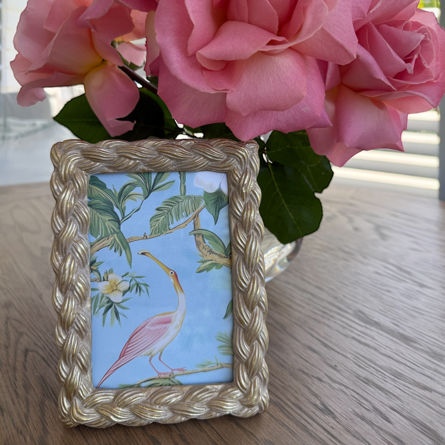 Madison Gold Wash Plait Resin Frame — 4×6”