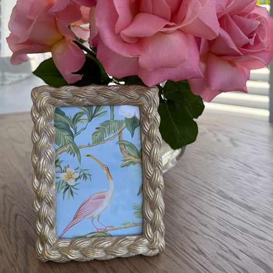 Madison Gold Wash Plait Resin Frame — 4×6”