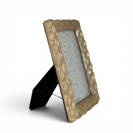 Madison Gold Wash Plait Resin Frame — 4×6”