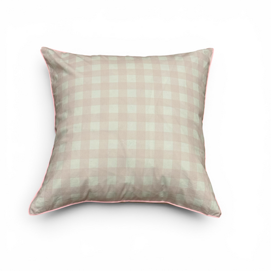 Penelope Pink Gingham Cushion Cover