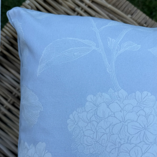 Blue Hydrangea Whisper Cushion Cover
