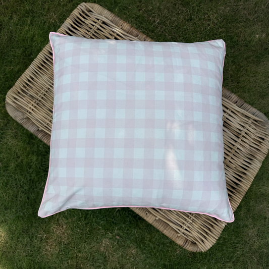 Penelope Pink Gingham Cushion Cover