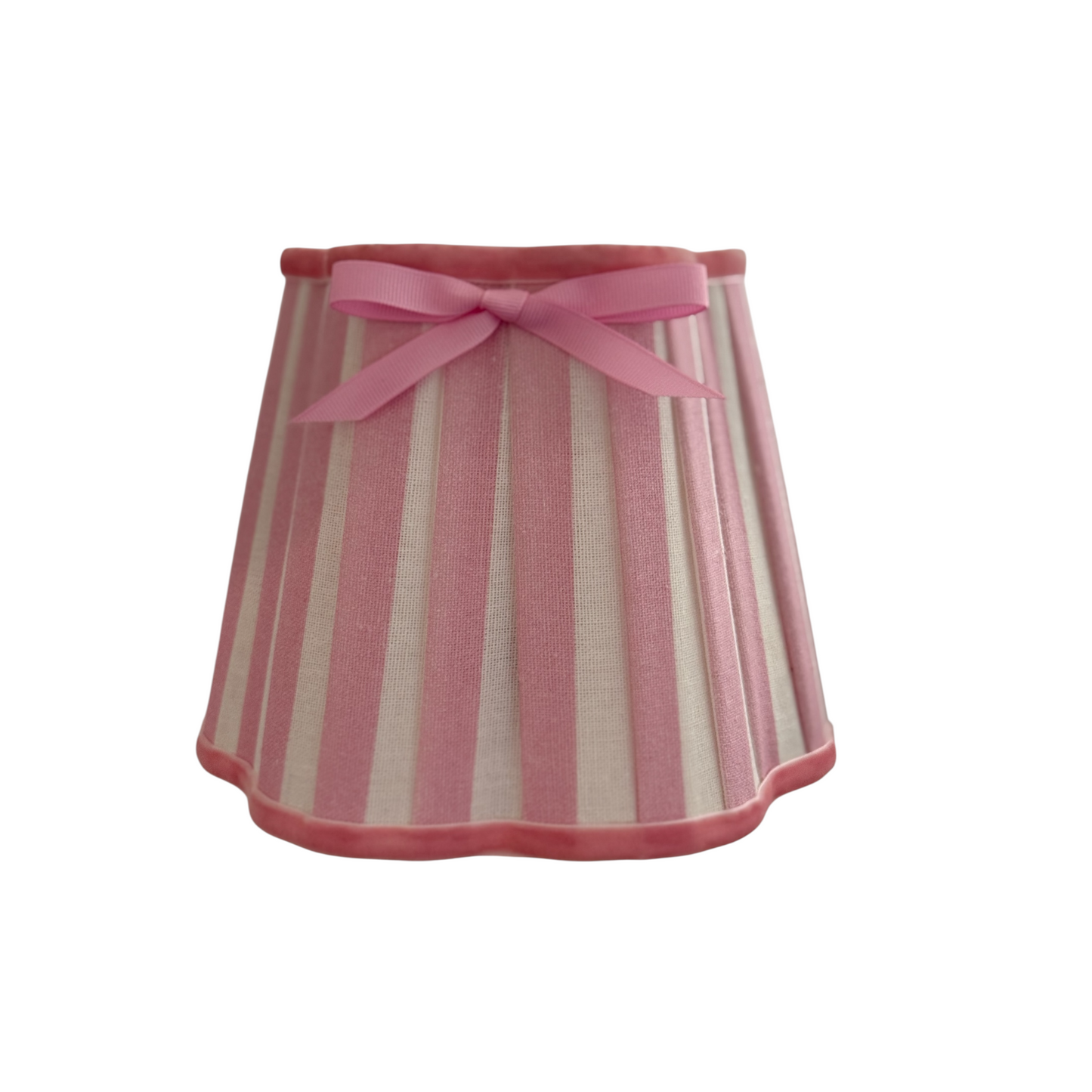 Stripe Scalloped Lamp Shade with Bow