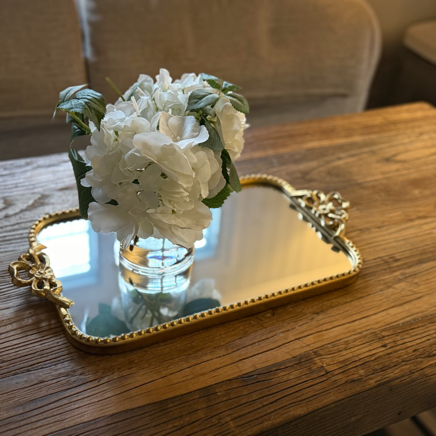 The Luxe Bow Mirror Tray
