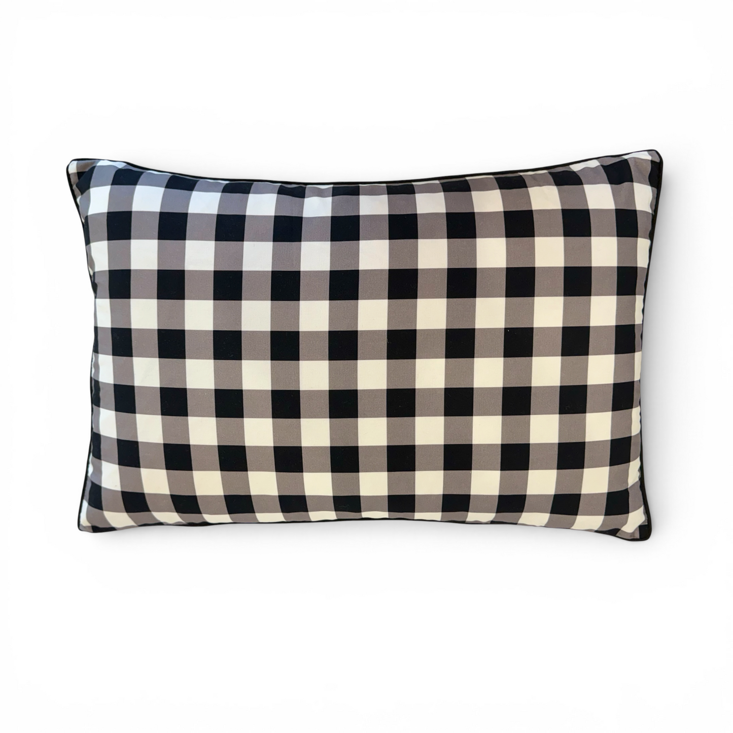 40 x 60cm Black & White Classic Check Cushion Cover