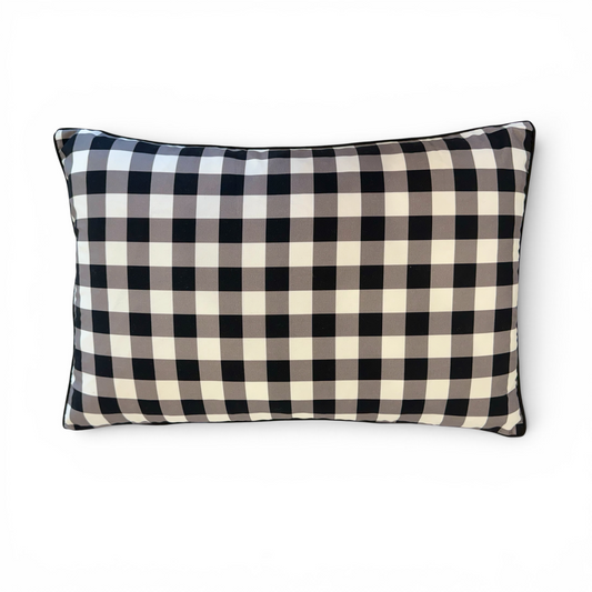 40 x 60cm Black & White Classic Check Cushion Cover