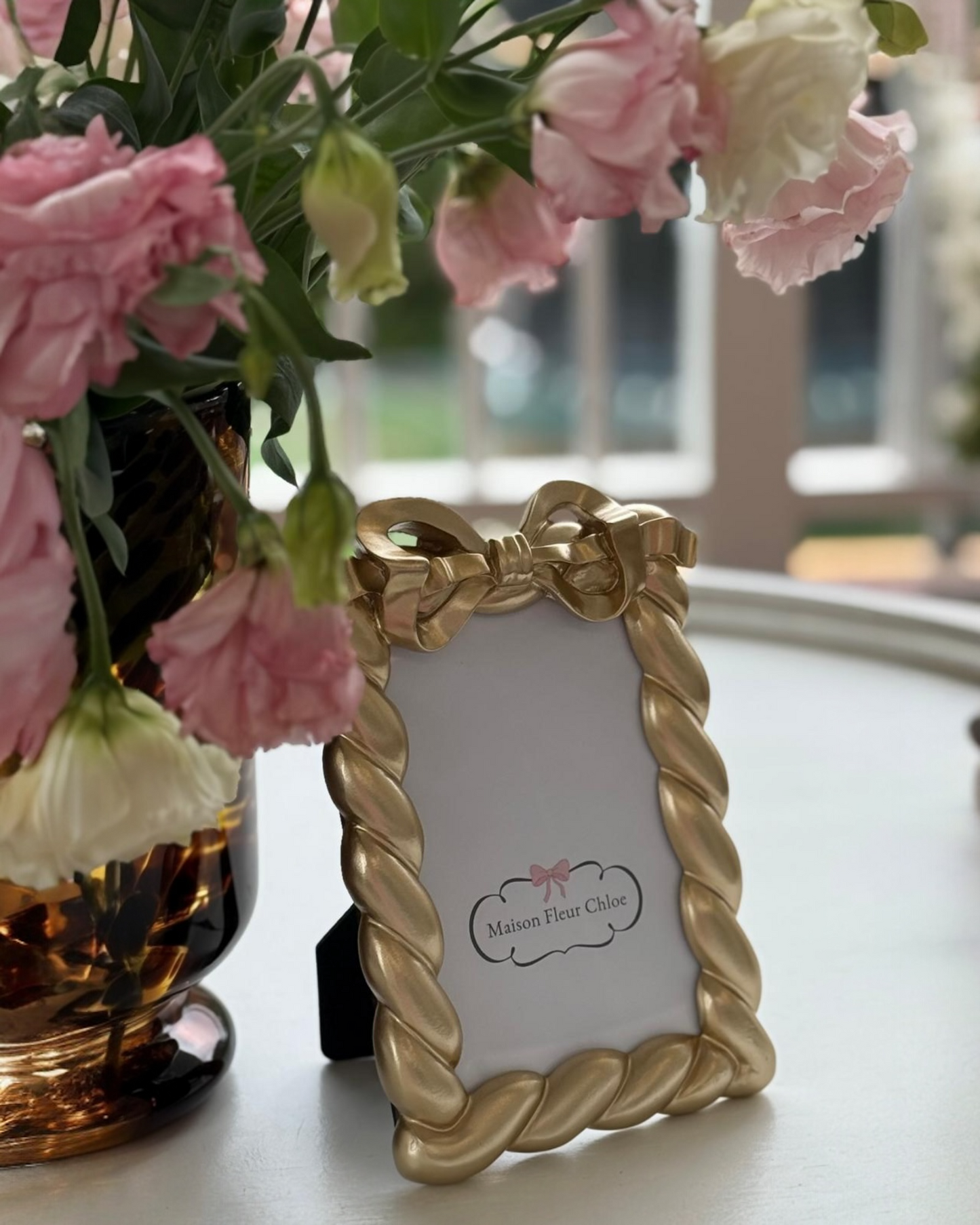 GOLD RIBBON TWIST 4" x 6" FRAME