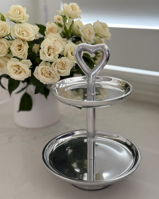 2 TIER LOVE HEART STAND
