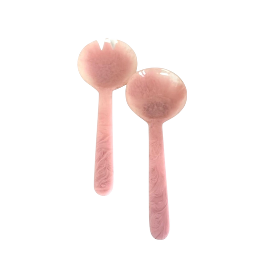 PINK RESIN SALAD SERVERS