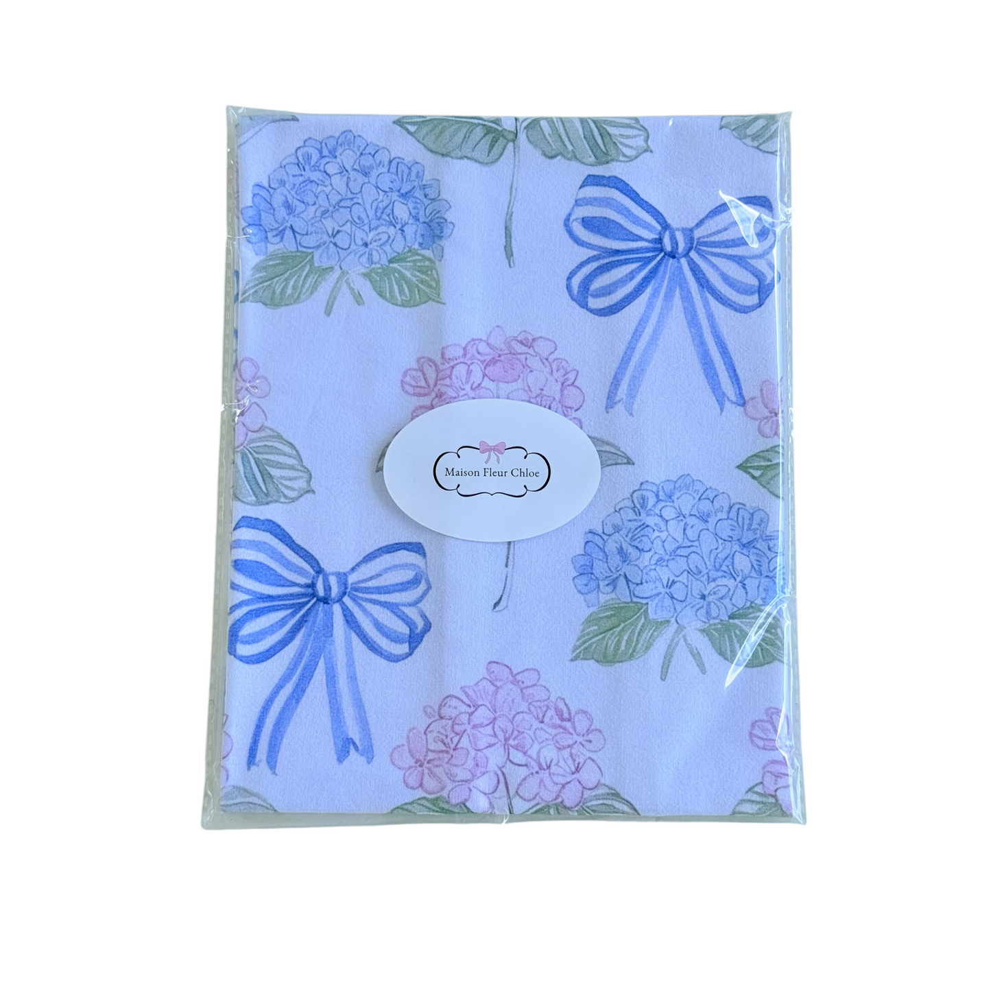 BLUE BOW & HYDRANGEA TEA TOWEL