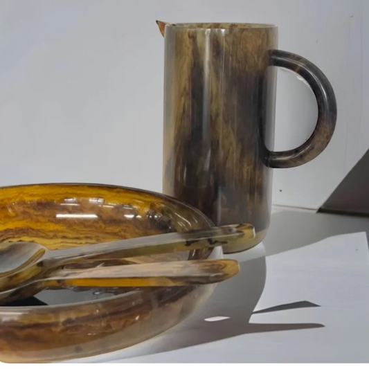 THE SIENNA TORTOISE SHELL SALAD SERVERS- SET OF 2