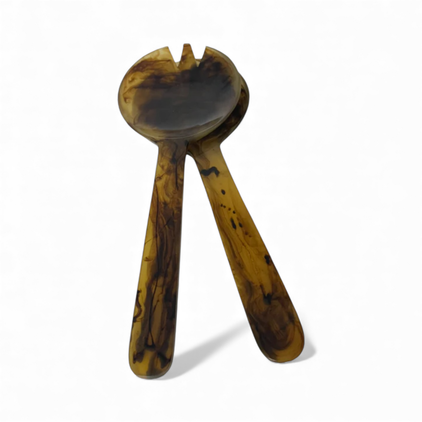 THE SIENNA TORTOISE SHELL SALAD SERVERS- SET OF 2