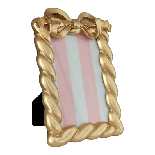 GOLD RIBBON TWIST 4" x 6" FRAME
