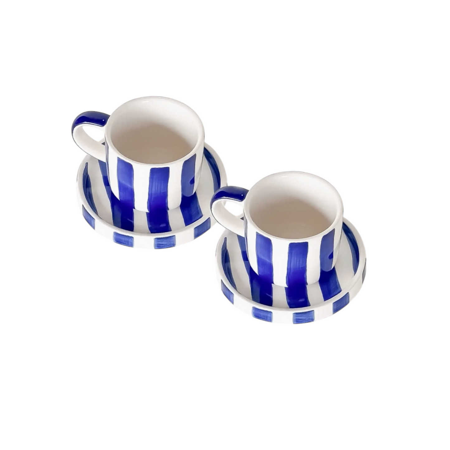 Espresso Stripes Set | Hand-Painted Ceramic | Magazin Minori