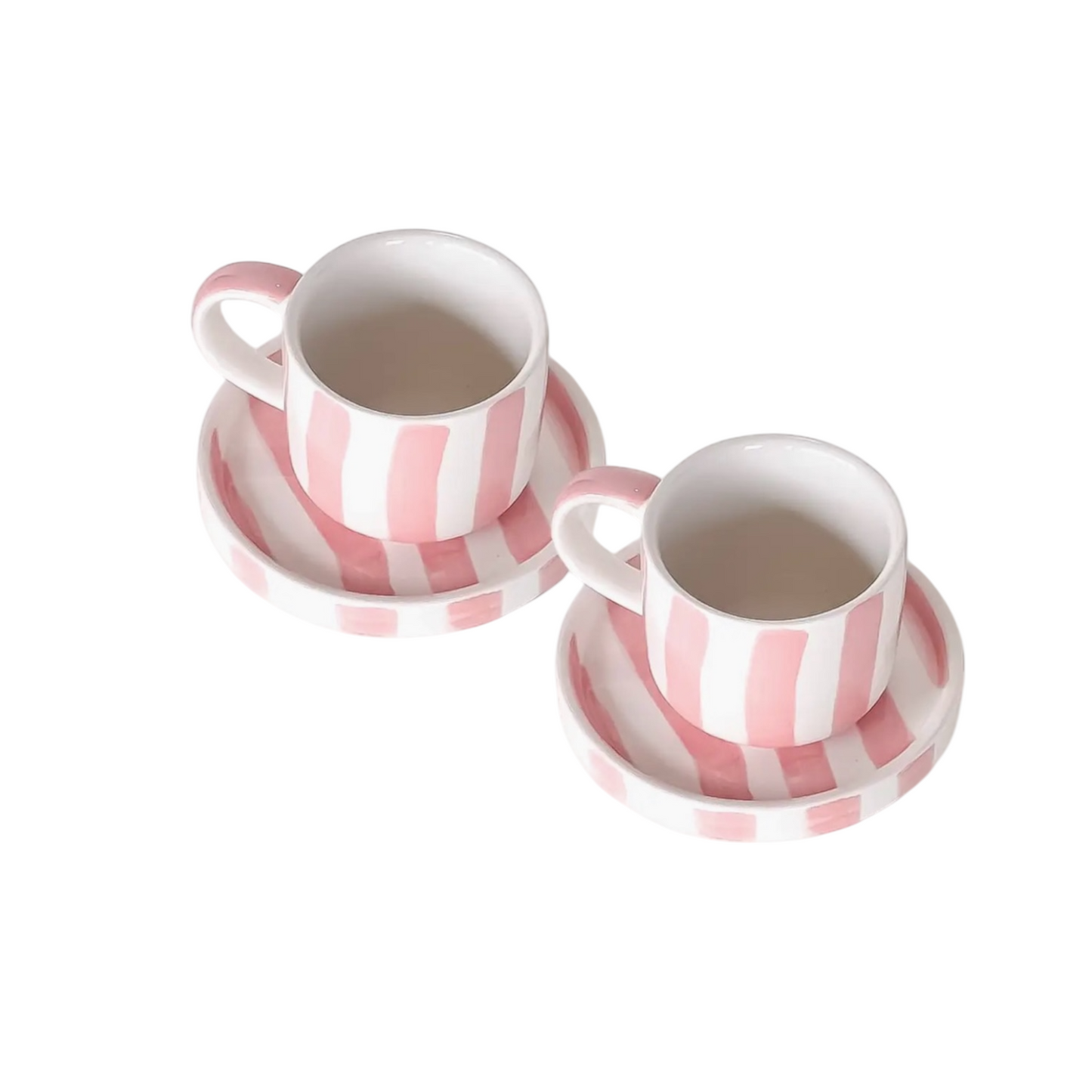 Espresso Stripes Set | Hand-Painted Ceramic | Magazin Minori
