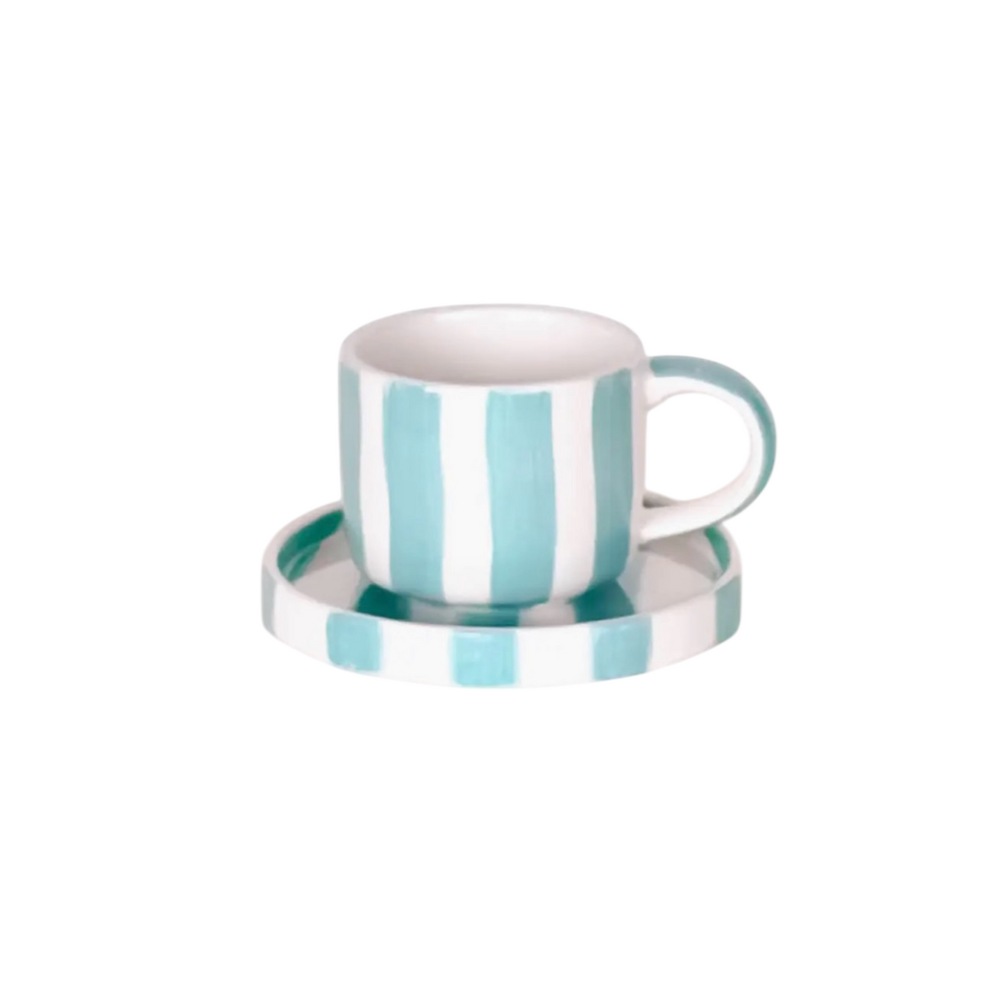 Espresso Stripes Set | Hand-Painted Ceramic | Magazin Minori