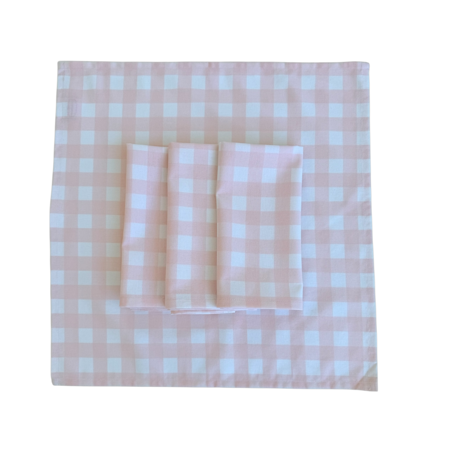 Strawberry Shortcake Gingham Napkins | Set of 4 | Cotton-Linen Blend