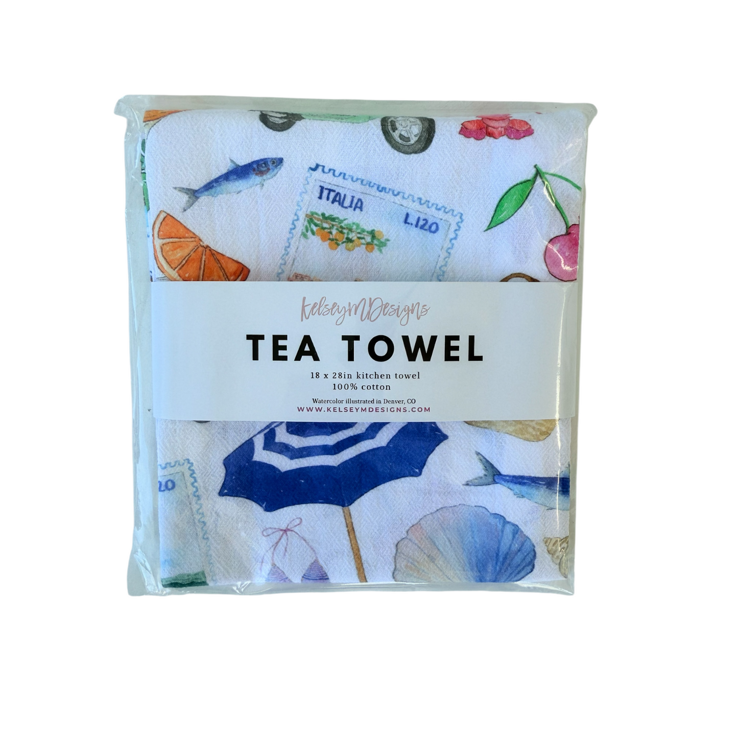 Amalfi Coast Italian Summer Tea Towel