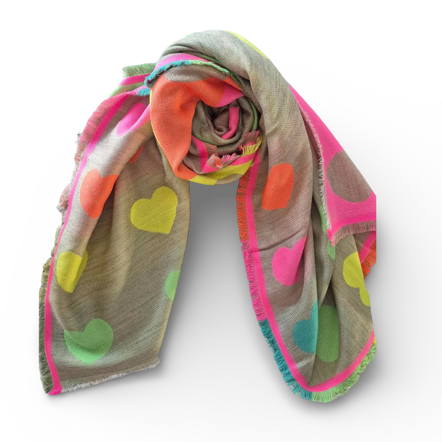 Neon Heart Cosy Scarf