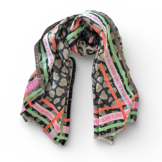 Neon Leopard Luxe Winter Scarf