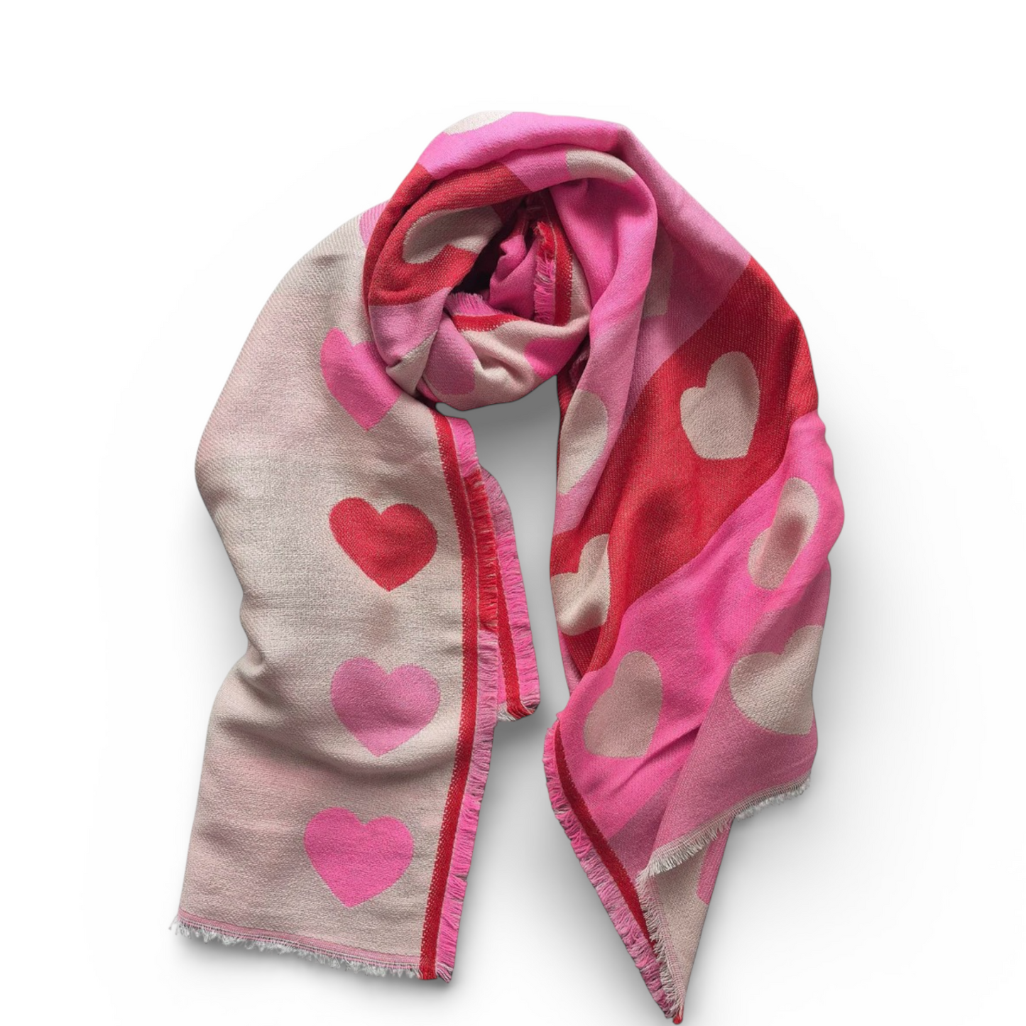 Blush Amour Heart Luxe Scarf | Maison Fleur Chloé