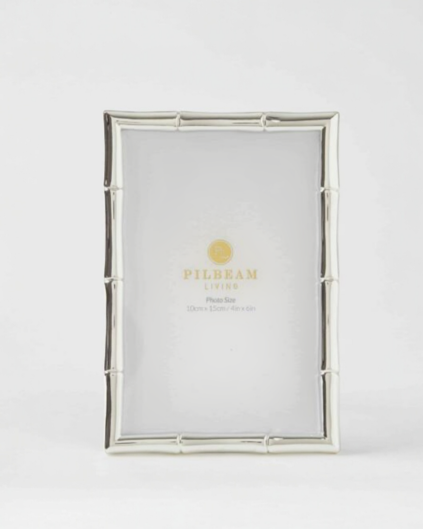 SILVER BAMBOO PHOTO FRAME 4"x 6"