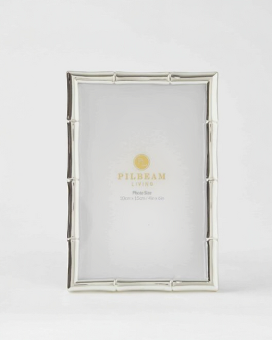 SILVER BAMBOO PHOTO FRAME 4"x 6"